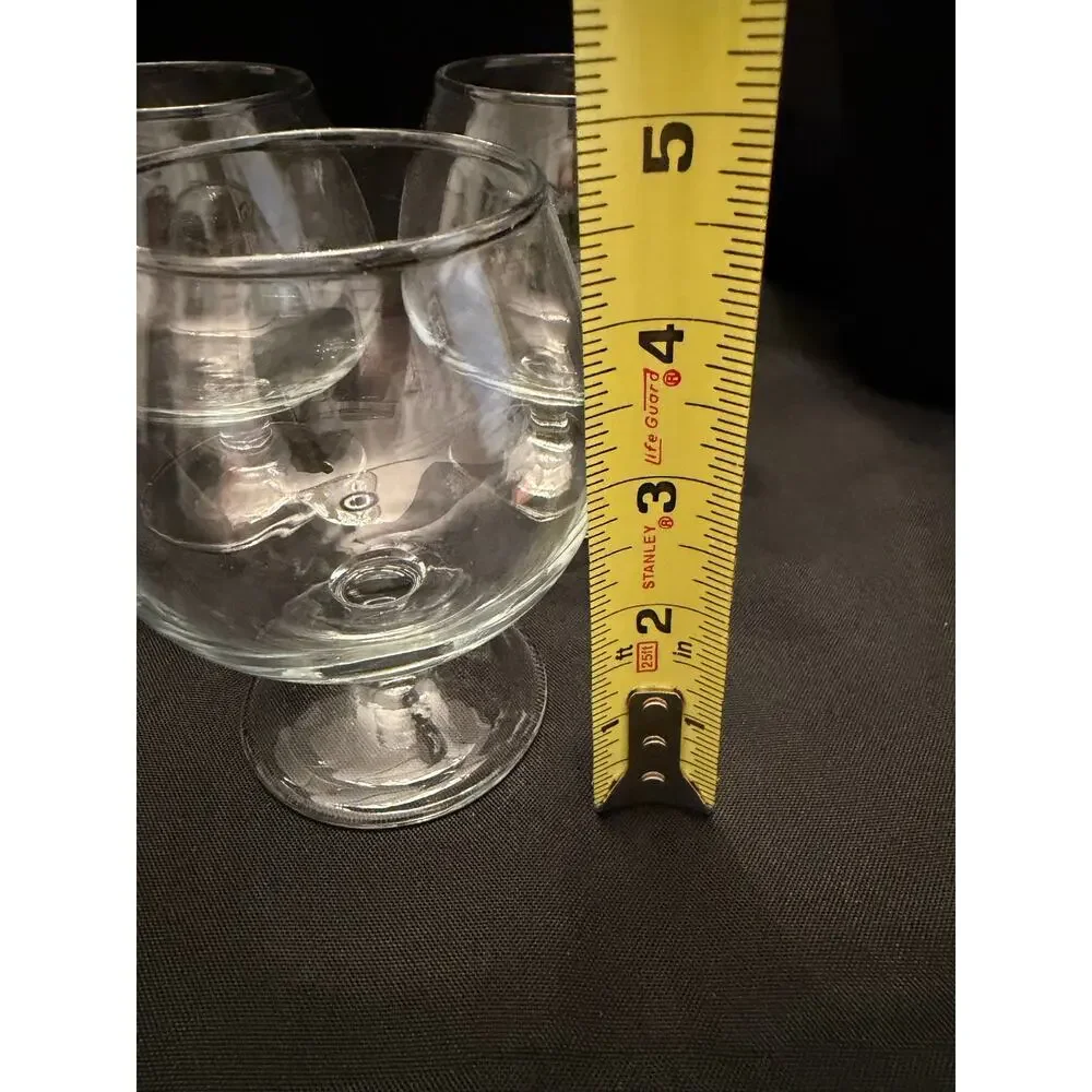 Vintage MCM Crystal Brandy Snifters - Set of 3 Matching + 1 Coordinating Glass